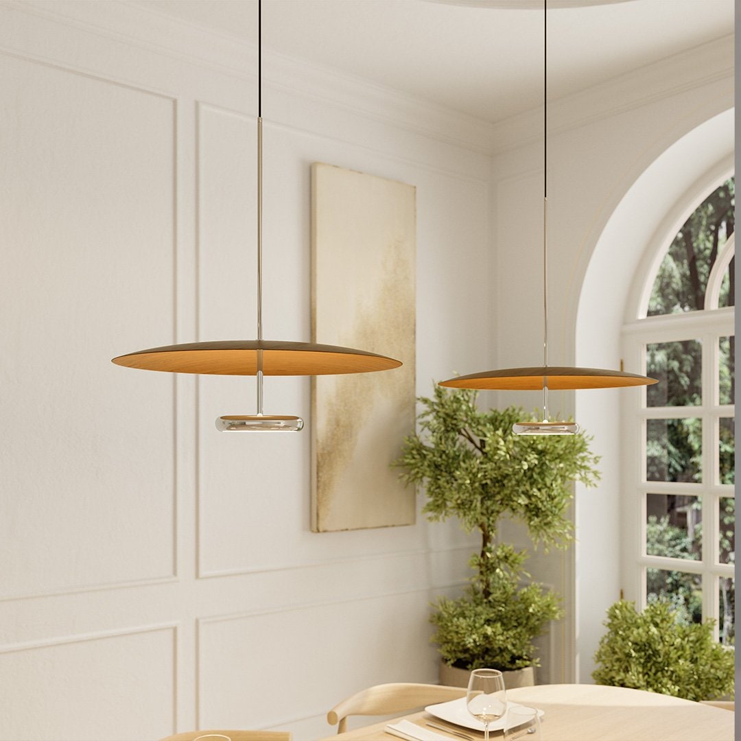 Modern LED Hanging Ceiling Light Dimmable Direct Indirect Lighting Fixture