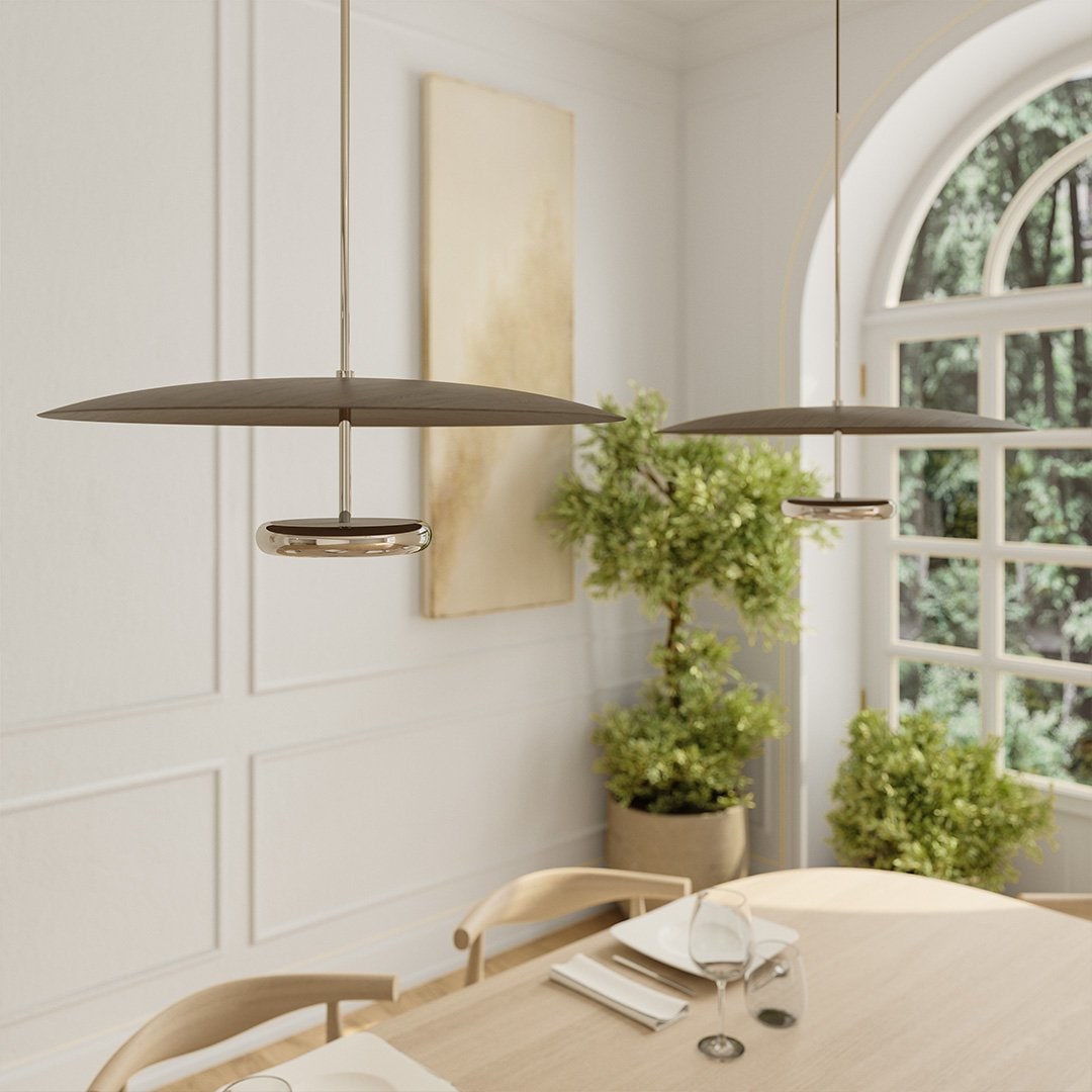 Modern LED Hanging Ceiling Light Dimmable Direct Indirect Lighting Fixture