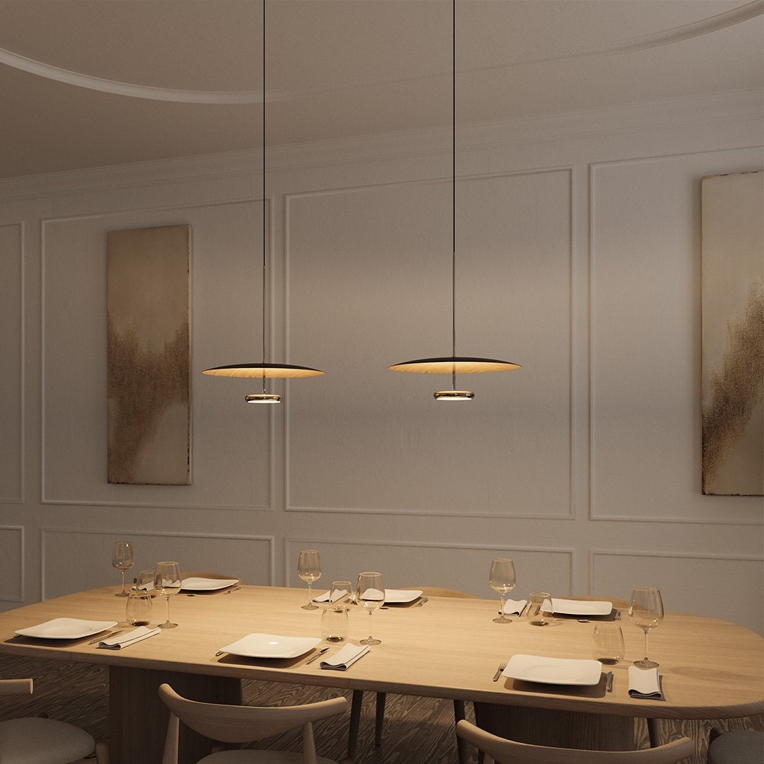 Modern LED Hanging Ceiling Light Dimmable Direct Indirect Lighting Fixture