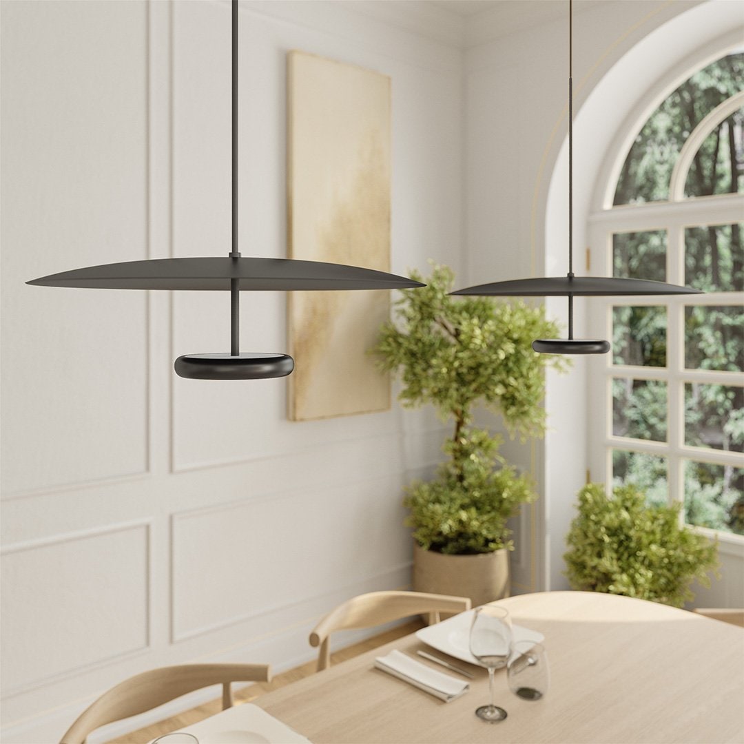 Modern LED Hanging Ceiling Light Dimmable Direct Indirect Lighting Fixture