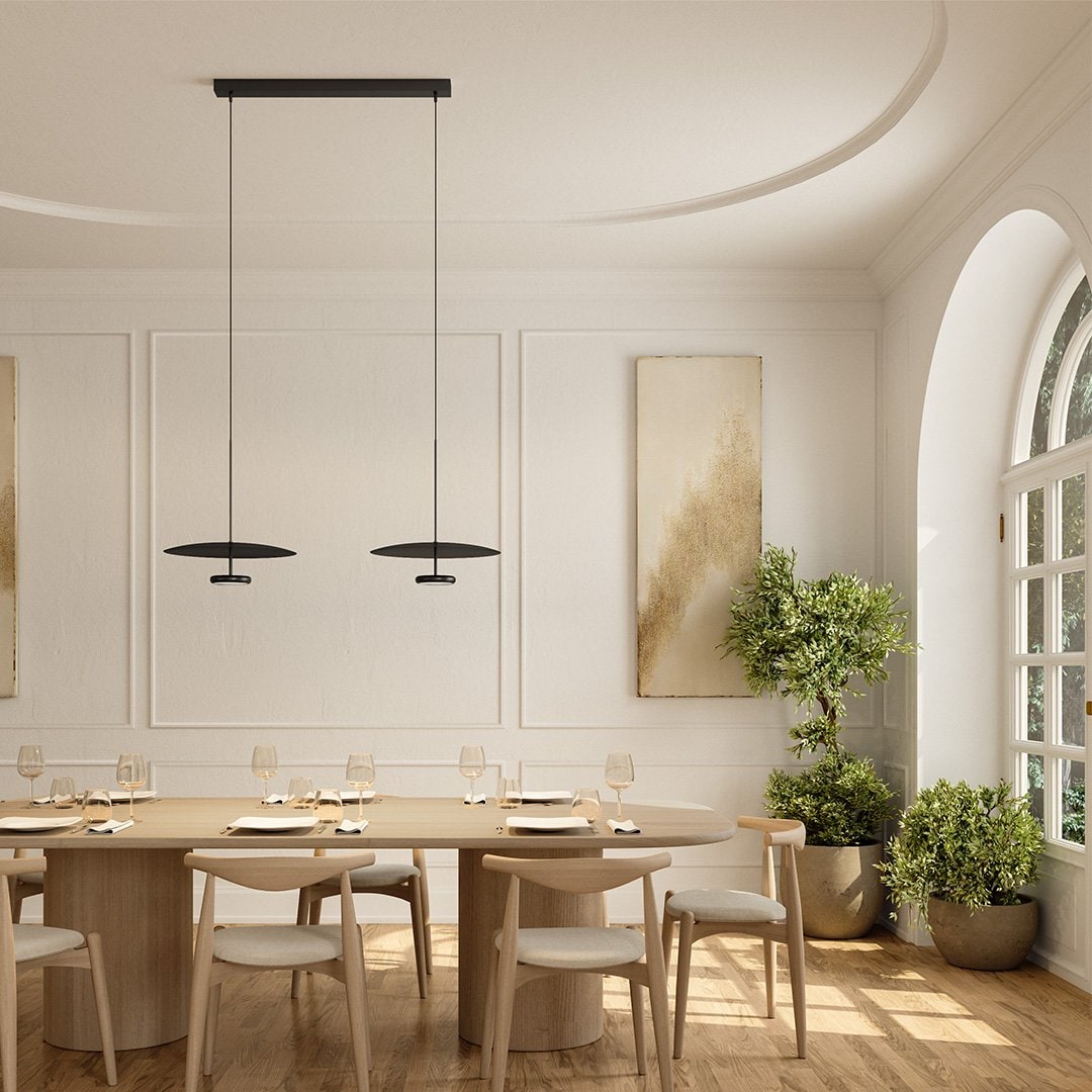 Modern LED Hanging Ceiling Light Dimmable Direct Indirect Lighting Fixture