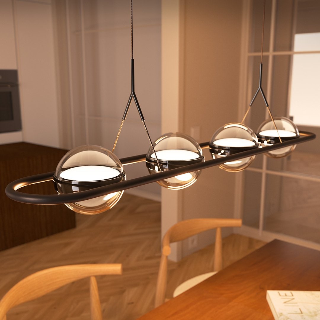 Modern LED Pendant Light Adjustable Hanging Design for Dining Room Kitchen Island