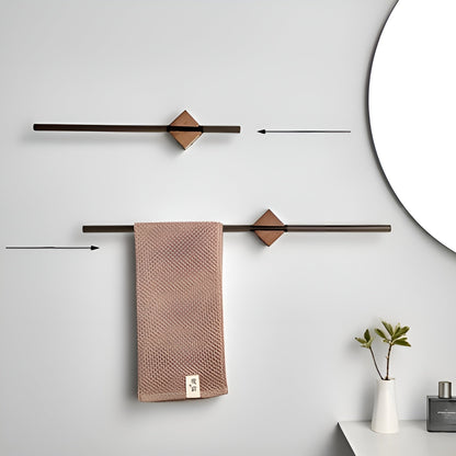 Modern Metal Towel Rack Minimalist Bathroom Wall Holder
