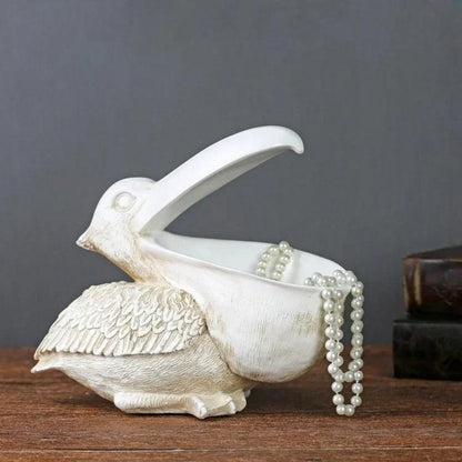 Modern Pelican Storage Tray Decorative Resin Organizer