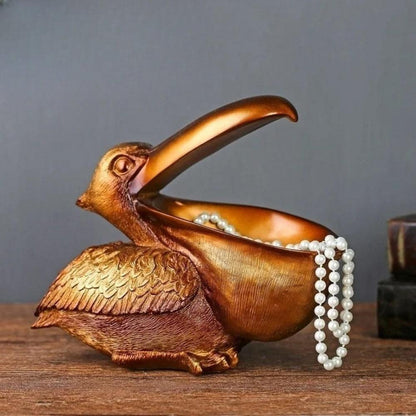 Modern Pelican Storage Tray Decorative Resin Organizer