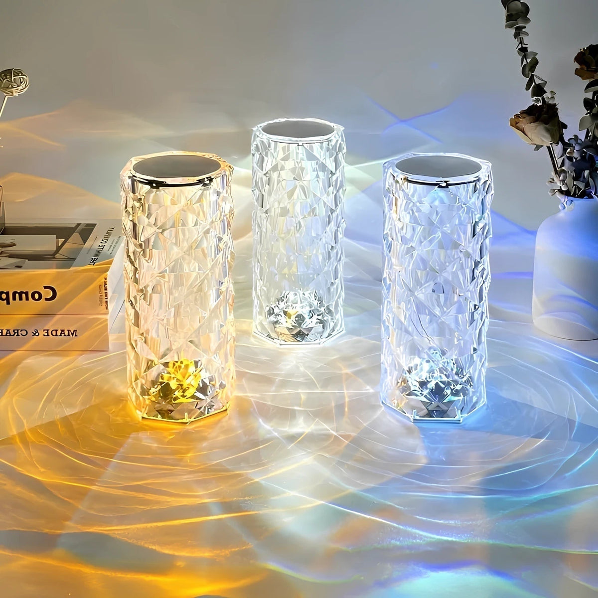 Modern Rechargeable Table Lamp Touch Control 16 Color Dimmable Mood Light