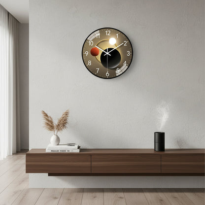 Modern Silent Wall Clock Decorative Analog Home and Office Accent