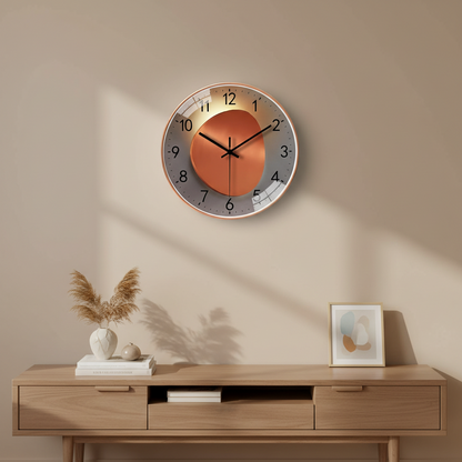 Modern Silent Wall Clock Decorative Analog Home and Office Accent