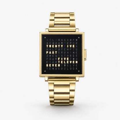 Modern Text Display Watch with Illuminated Digital Face