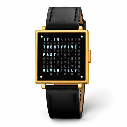 Modern Text Display Watch with Illuminated Digital Face