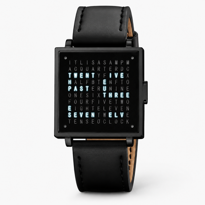 Modern Text Display Watch with Illuminated Digital Face