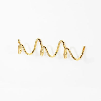 Modern Wave Wall Coat Rack Metal Wall Hooks Decorative Storage Rack