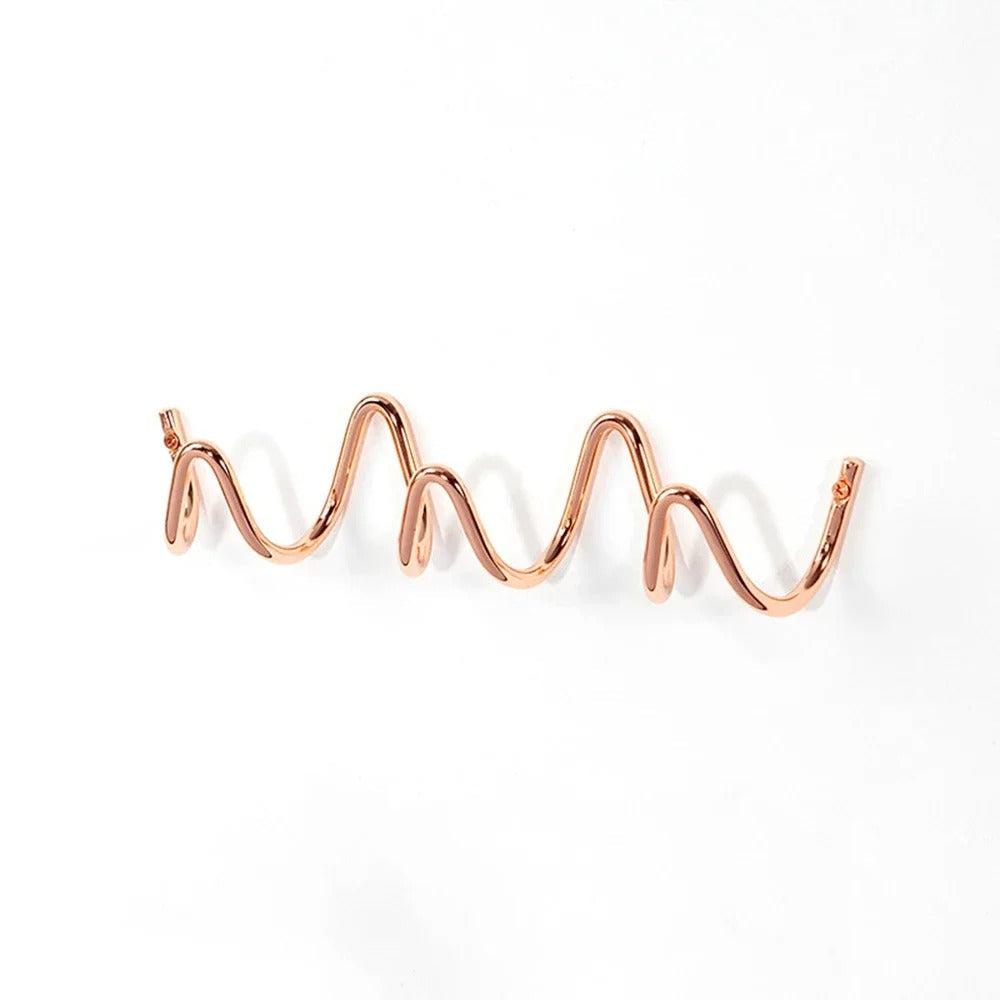 Modern Wave Wall Coat Rack Metal Wall Hooks Decorative Storage Rack