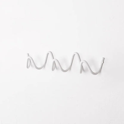 Modern Wave Wall Coat Rack Metal Wall Hooks Decorative Storage Rack