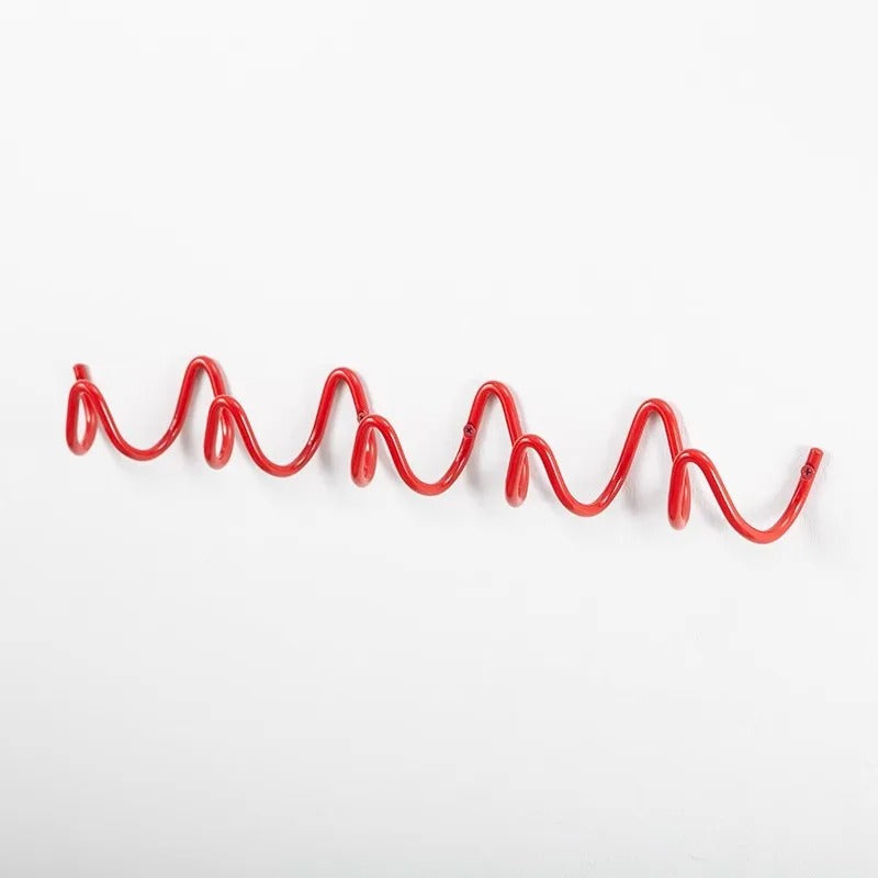 Modern Wave Wall Coat Rack Metal Wall Hooks Decorative Storage Rack