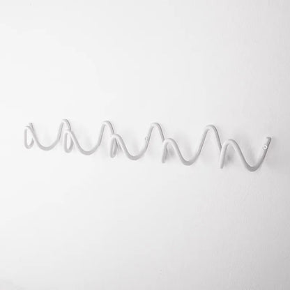 Modern Wave Wall Coat Rack Metal Wall Hooks Decorative Storage Rack