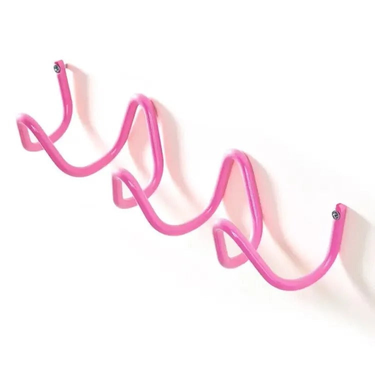 Modern Wave Wall Coat Rack Metal Wall Hooks Decorative Storage Rack