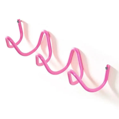 Modern Wave Wall Coat Rack Metal Wall Hooks Decorative Storage Rack