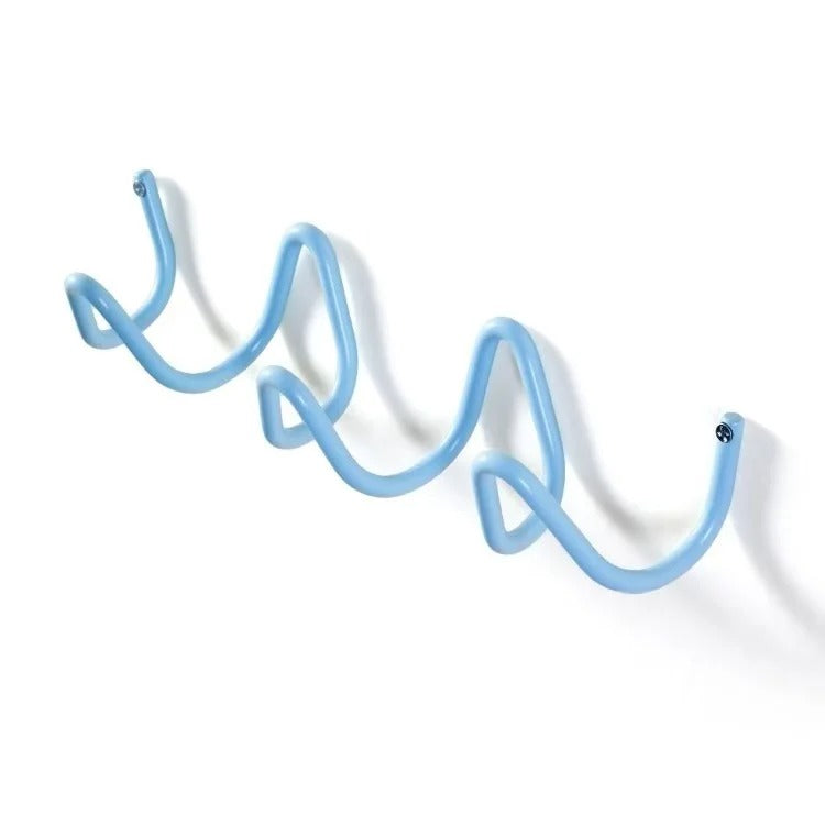 Modern Wave Wall Coat Rack Metal Wall Hooks Decorative Storage Rack