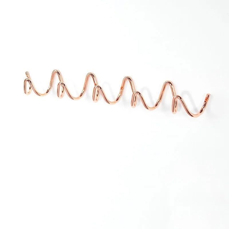 Modern Wave Wall Coat Rack Metal Wall Hooks Decorative Storage Rack
