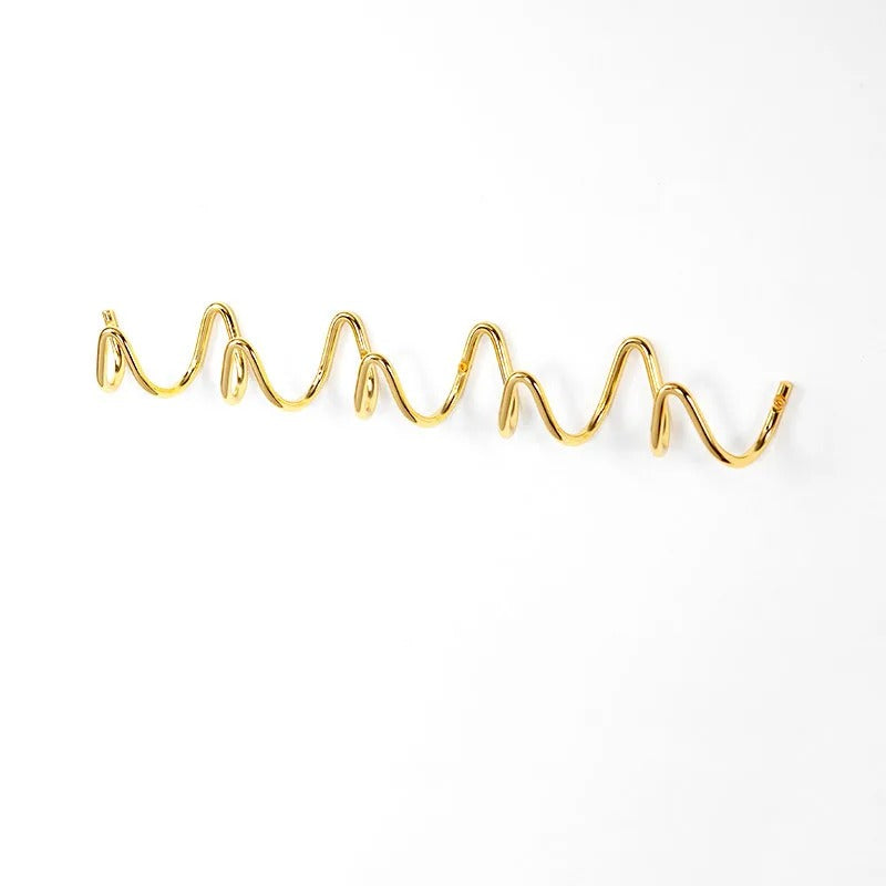 Modern Wave Wall Coat Rack Metal Wall Hooks Decorative Storage Rack