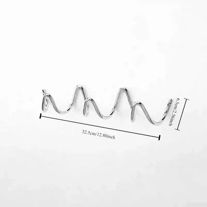 Modern Wave Wall Coat Rack Metal Wall Hooks Decorative Storage Rack