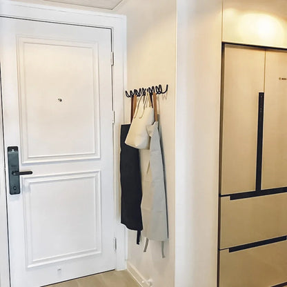 Modern Wave Wall Coat Rack Metal Wall Hooks Decorative Storage Rack