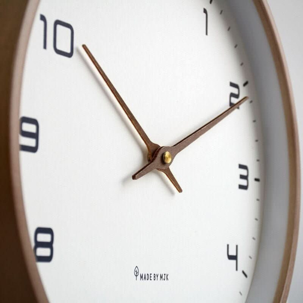 Modern Wooden Wall Clock Minimalist Silent Design for Bedroom Living Room and Office