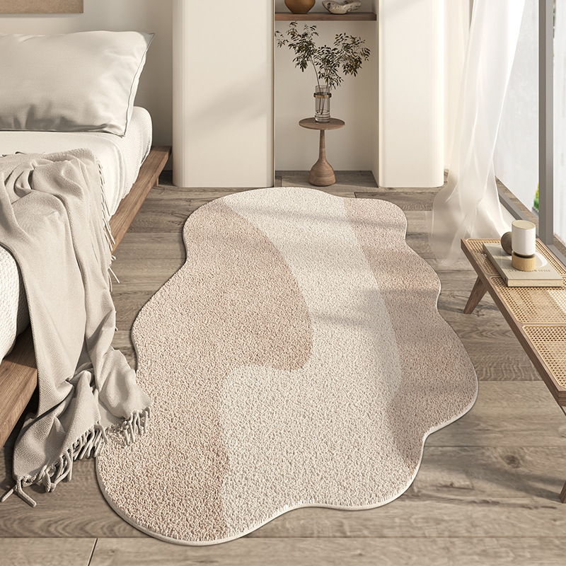 Monochrome Wave Area Rug Modern Abstract Carpet