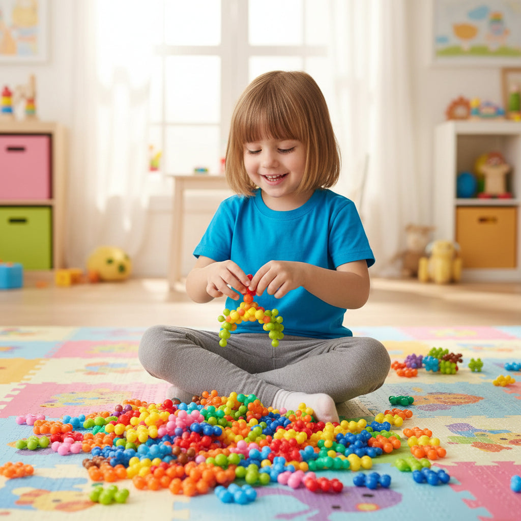 Montessori Interlocking Building Blocks Set for Creative Learning and STEM Play