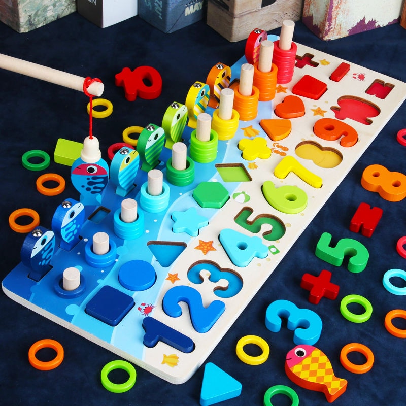 Montessori Wooden Activity Board Educational Learning Toy Set