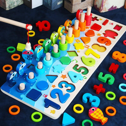 Montessori Wooden Activity Board Educational Learning Toy Set