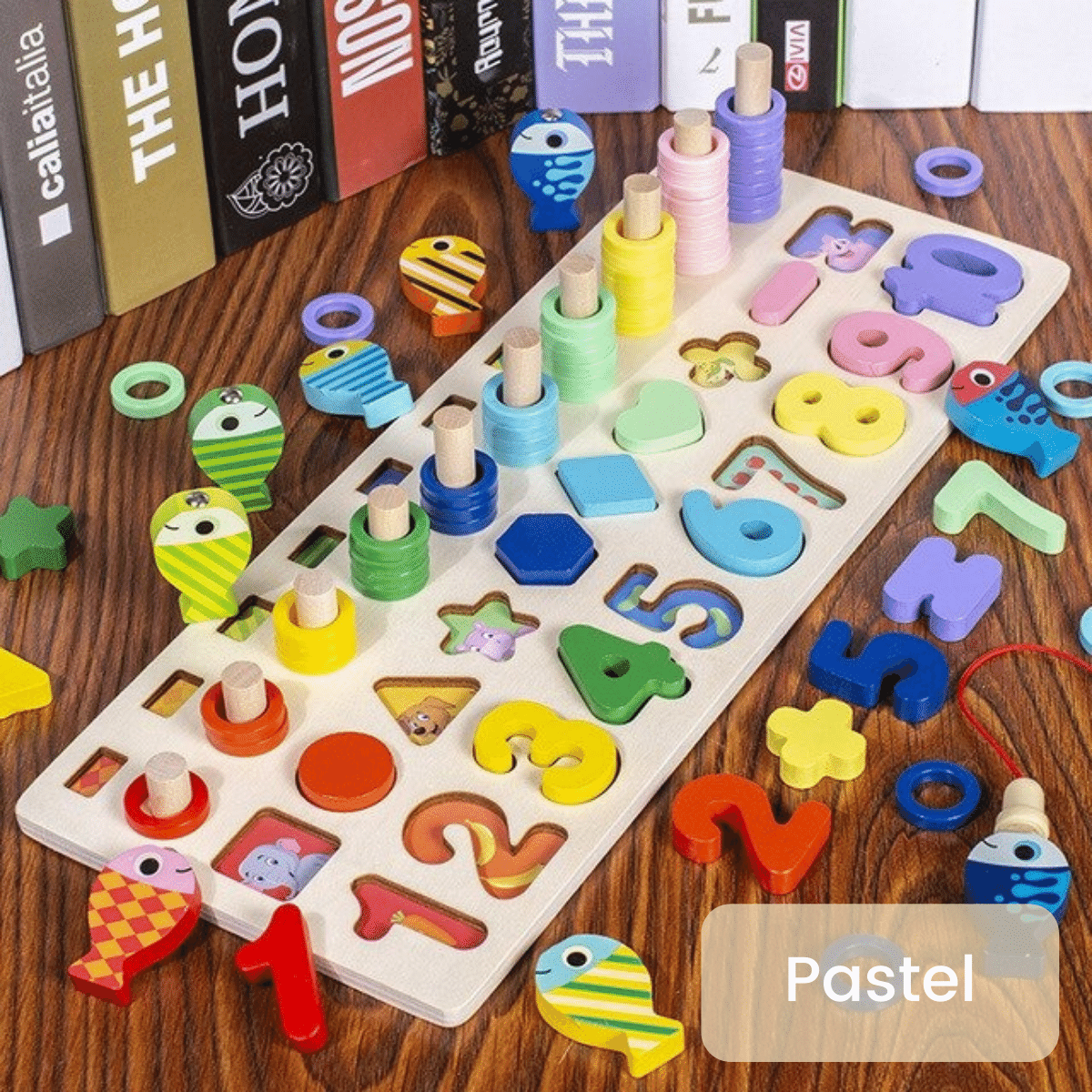 Montessori Wooden Activity Board Educational Learning Toy Set