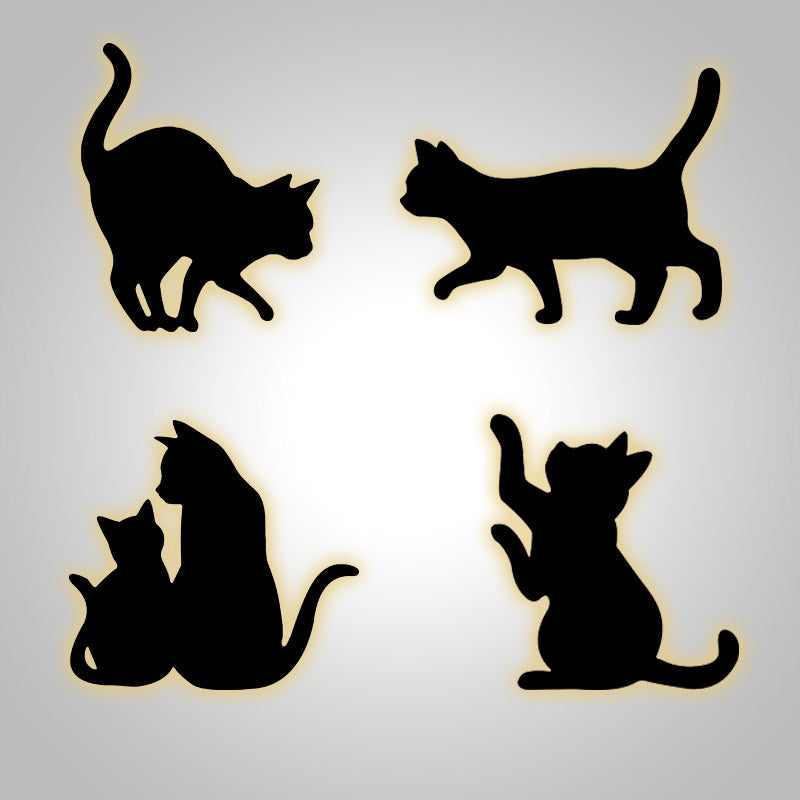 Motion Sensor Cat Night Light Rechargeable LED Lamp