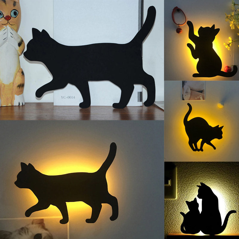Motion Sensor Cat Night Light Rechargeable LED Lamp
