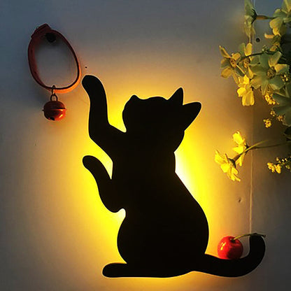 Motion Sensor Cat Night Light Rechargeable LED Lamp
