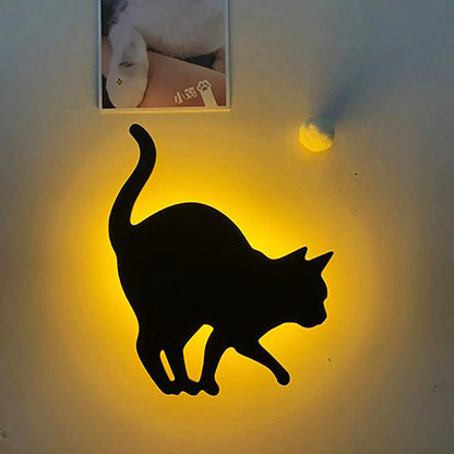 Motion Sensor Cat Night Light Rechargeable LED Lamp