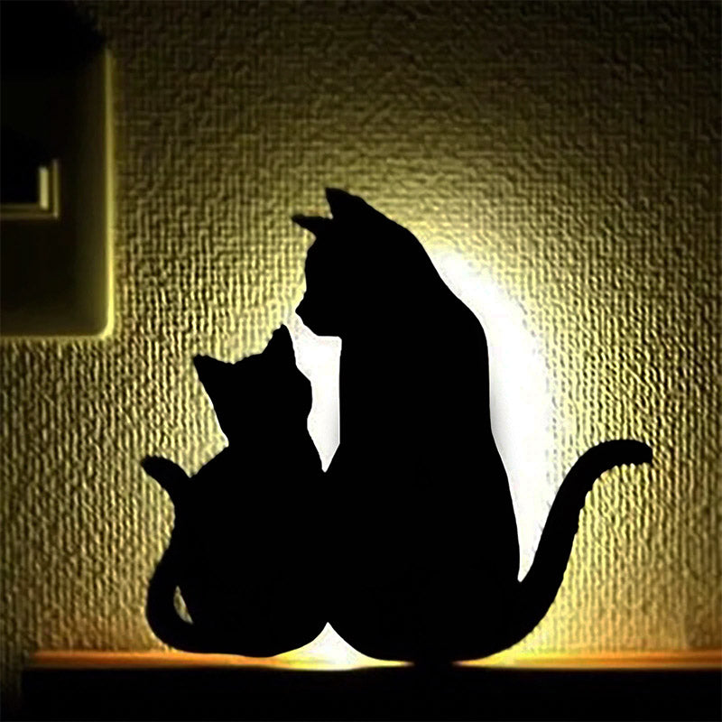 Motion Sensor Cat Night Light Rechargeable LED Lamp