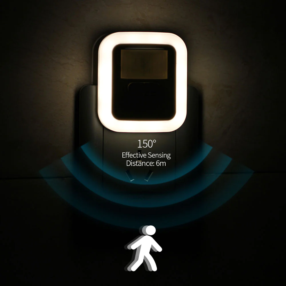 Motion Sensor LED Night Light Adjustable Warm Light Rechargeable Indoor Hallway Lamp