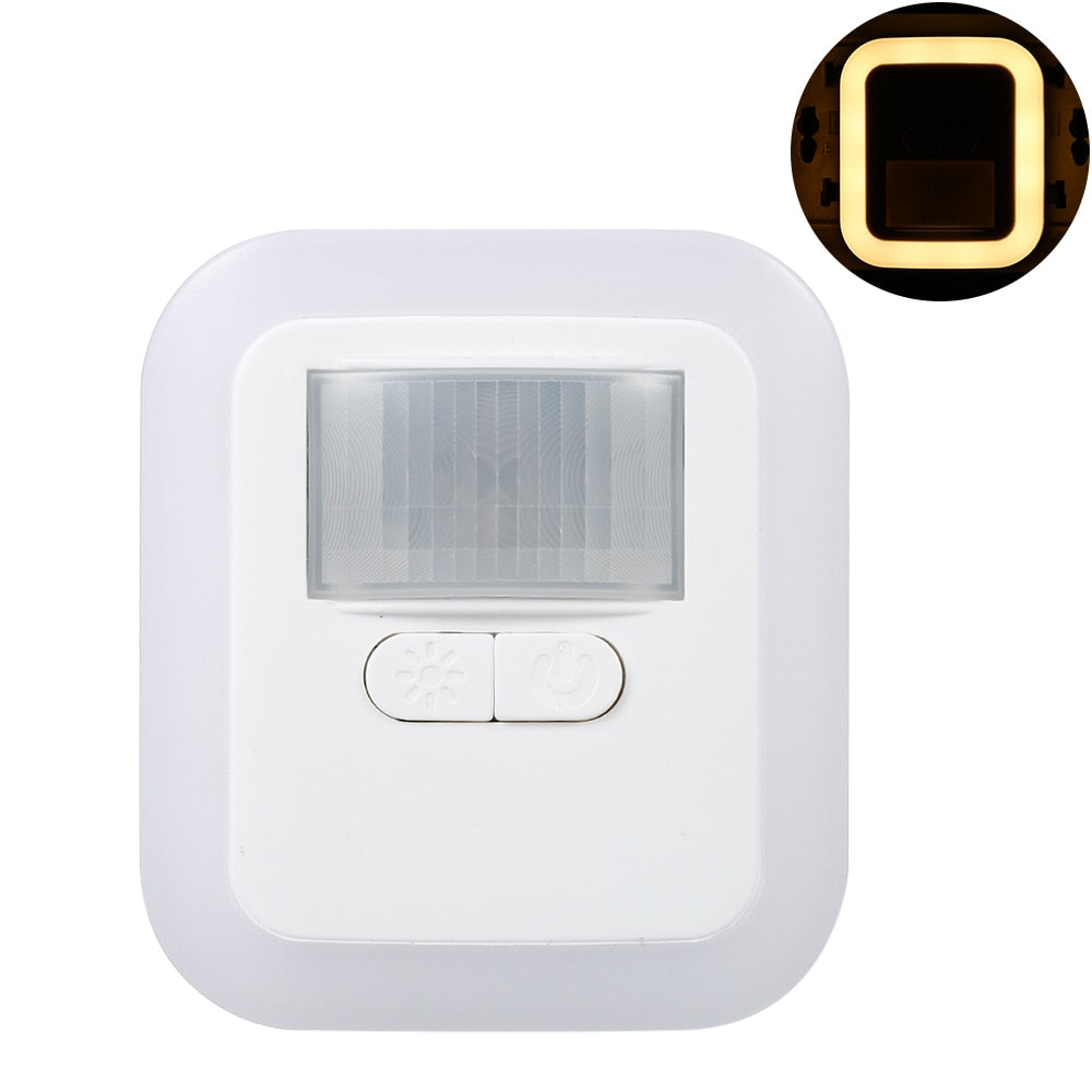 Motion Sensor LED Night Light Adjustable Warm Light Rechargeable Indoor Hallway Lamp