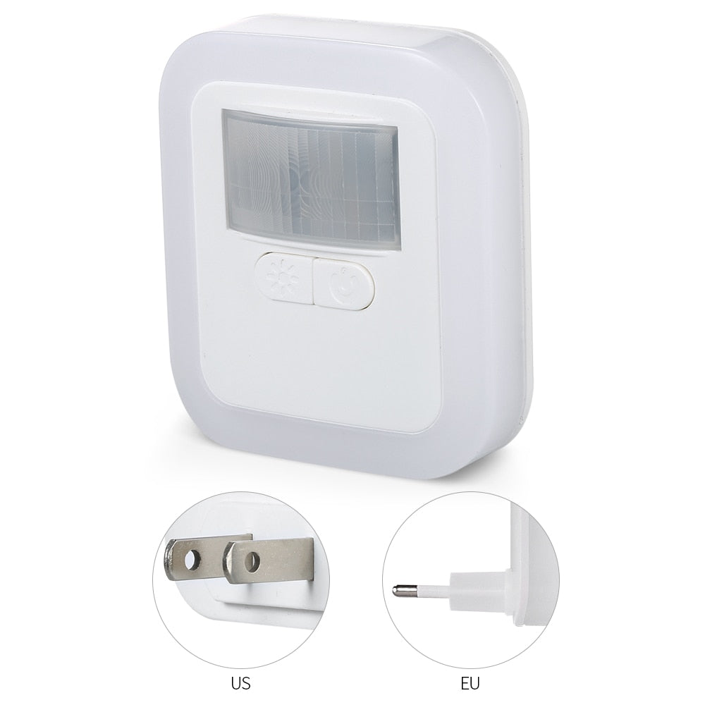 Motion Sensor LED Night Light Adjustable Warm Light Rechargeable Indoor Hallway Lamp