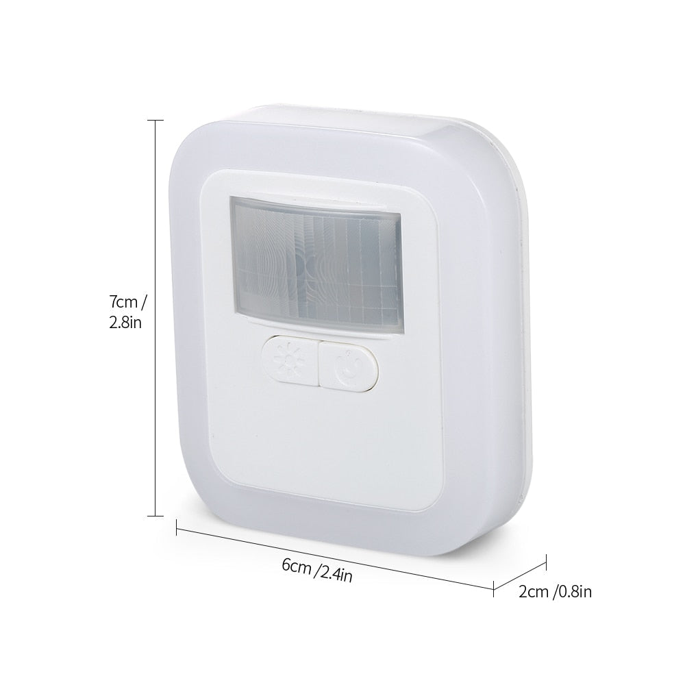 Motion Sensor LED Night Light Adjustable Warm Light Rechargeable Indoor Hallway Lamp