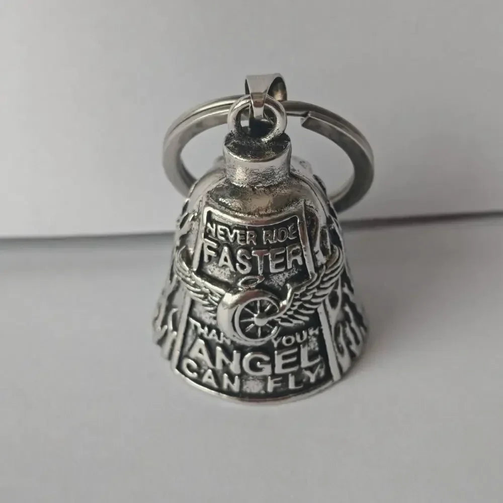 Motorcycle Guardian Bell Wing Design Alloy Biker Charm for Bike and Riding Gear