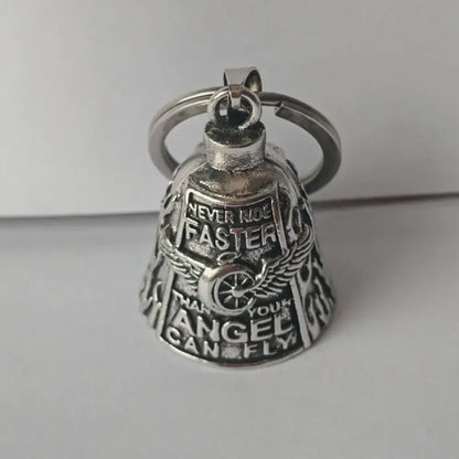 Motorcycle Guardian Bell Wing Design Alloy Biker Charm for Bike and Riding Gear