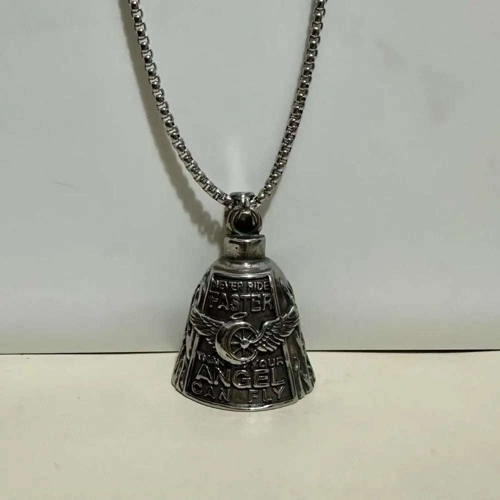 Motorcycle Guardian Bell Wing Design Alloy Biker Charm for Bike and Riding Gear
