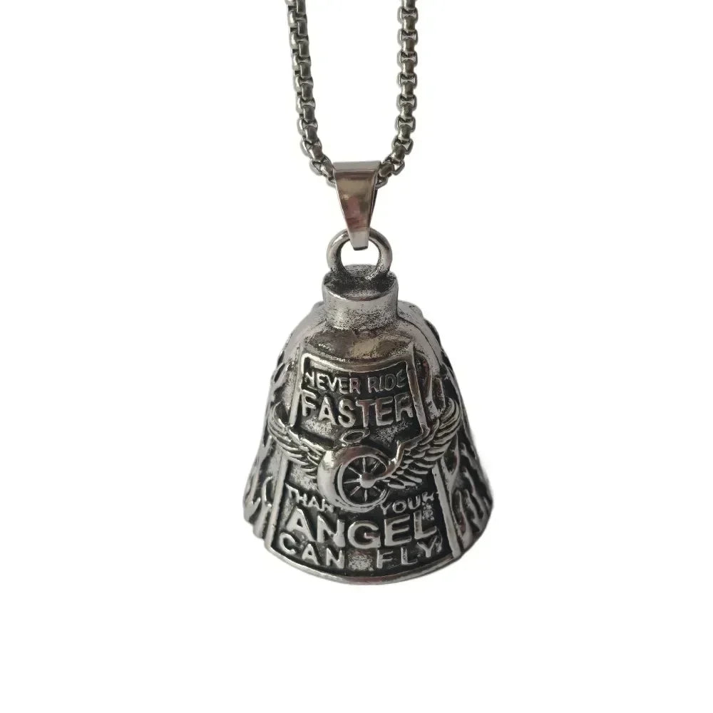 Motorcycle Guardian Bell Wing Design Alloy Biker Charm for Bike and Riding Gear