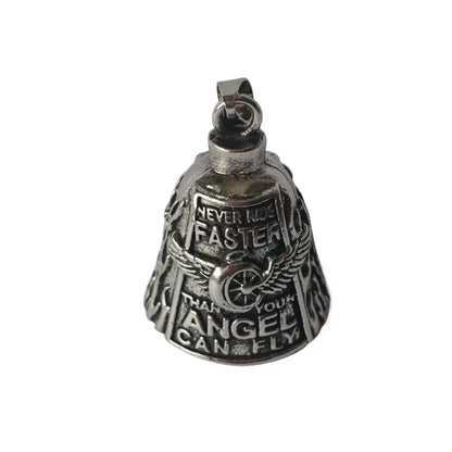 Motorcycle Guardian Bell Wing Design Alloy Biker Charm for Bike and Riding Gear