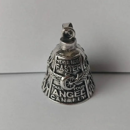 Motorcycle Guardian Bell Wing Design Alloy Biker Charm for Bike and Riding Gear