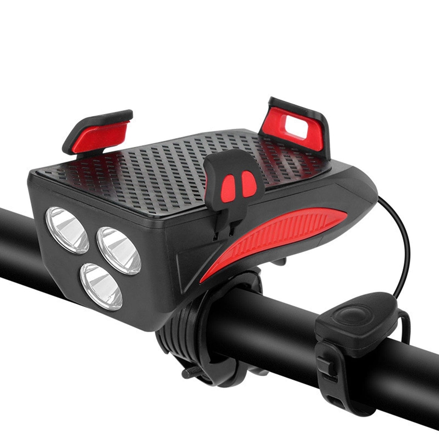 Multifunction Bike Light Phone Holder Power Bank Horn