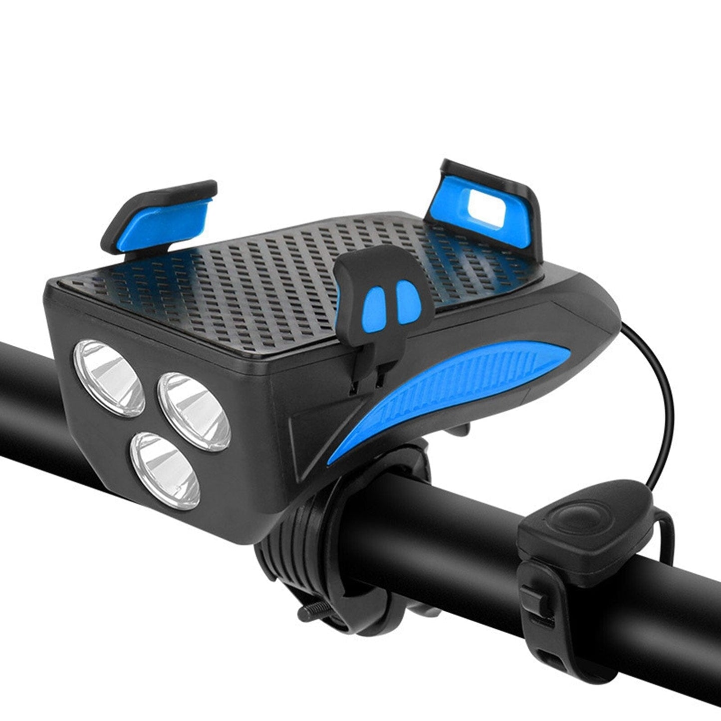 Multifunction Bike Light Phone Holder Power Bank Horn